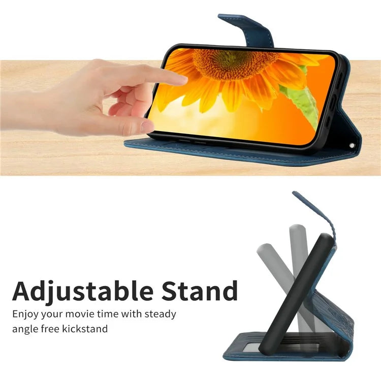 HT04 For Xiaomi 14T Case Sunflower Imprint Leather Wallet Phone Cover with Wrist Strap