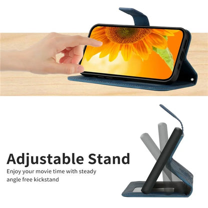 HT04 For Xiaomi 14T Case Sunflower Imprint Leather Wallet Phone Cover with Wrist Strap