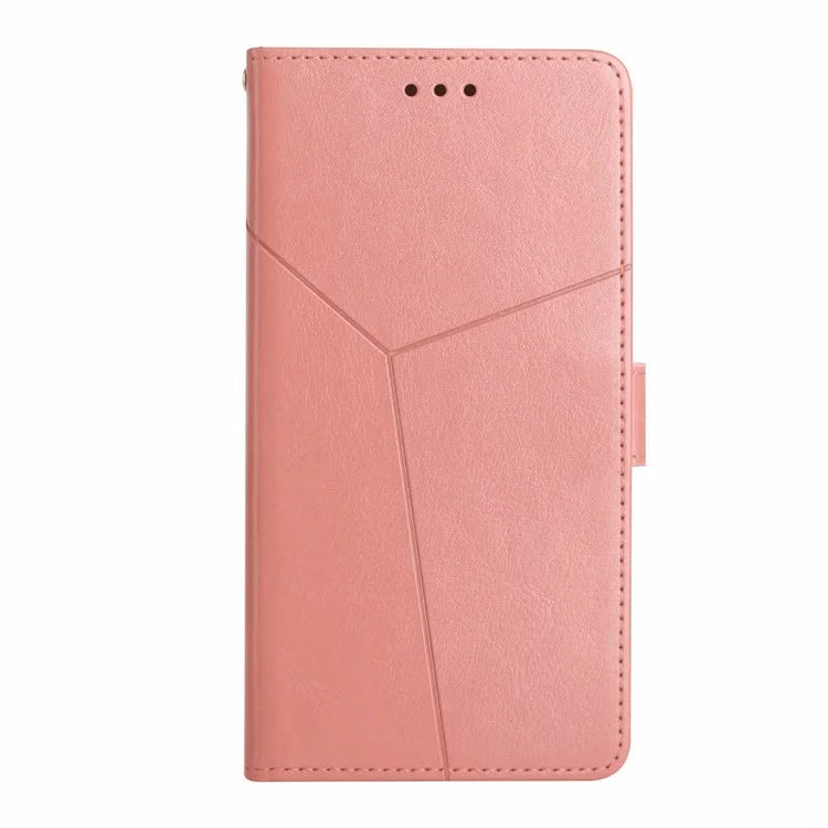 HT01 For Xiaomi 14T Case Y-Shaped Lines Imprint Leather Phone Cover