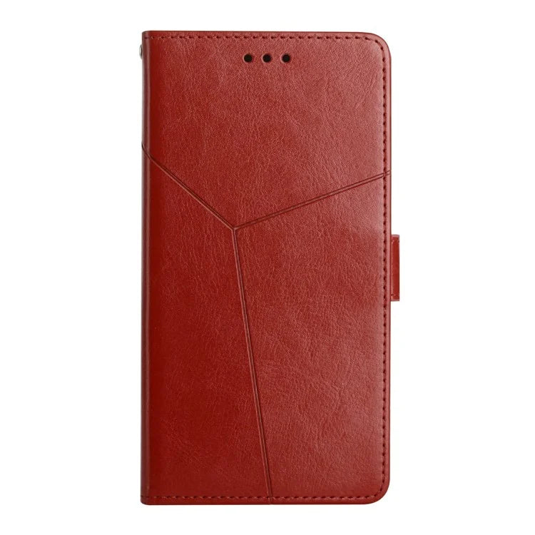 HT01 For Xiaomi 14T Case Y-Shaped Lines Imprint Leather Phone Cover