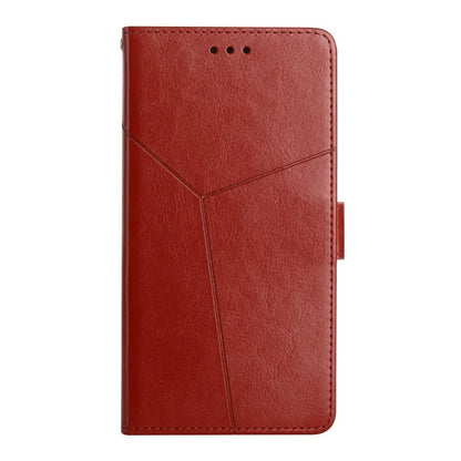 HT01 For Xiaomi 14T Case Y-Shaped Lines Imprint Leather Phone Cover