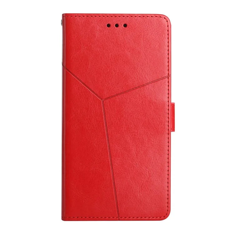 HT01 For Xiaomi 14T Case Y-Shaped Lines Imprint Leather Phone Cover