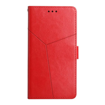 HT01 For Xiaomi 14T Case Y-Shaped Lines Imprint Leather Phone Cover