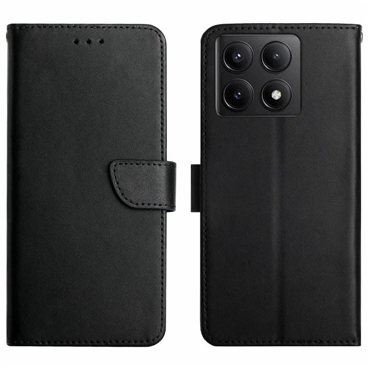 HT02 For Xiaomi 14T Case Genuine Cow Leather Phone Cover Nappa Texture