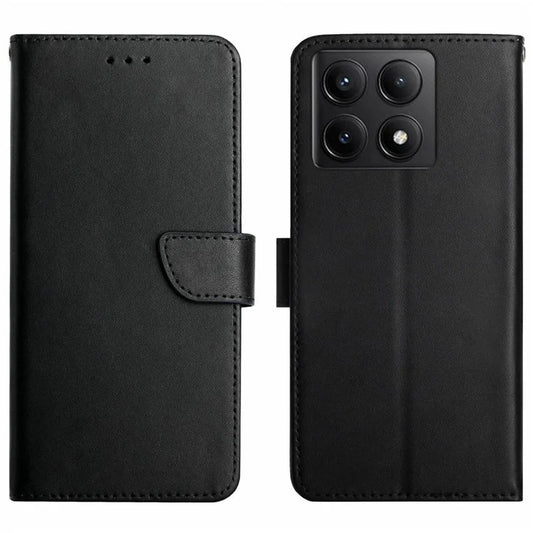 HT02 For Xiaomi 14T Case Genuine Cow Leather Phone Cover Nappa Texture