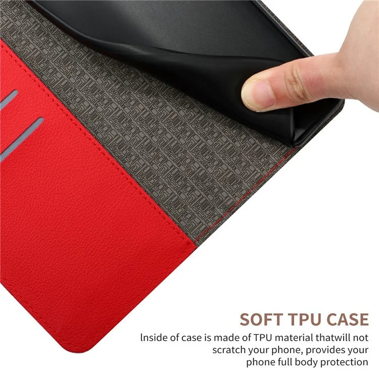 HT06 For Xiaomi 14T Wallet Phone Case Imprint PU Leather Flip Folio Cover