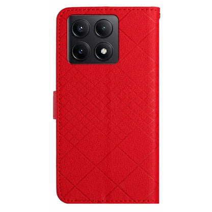 HT06 For Xiaomi 14T Wallet Phone Case Imprint PU Leather Flip Folio Cover