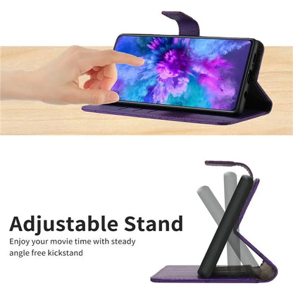 HT06 For Xiaomi 14T Wallet Phone Case Imprint PU Leather Flip Folio Cover