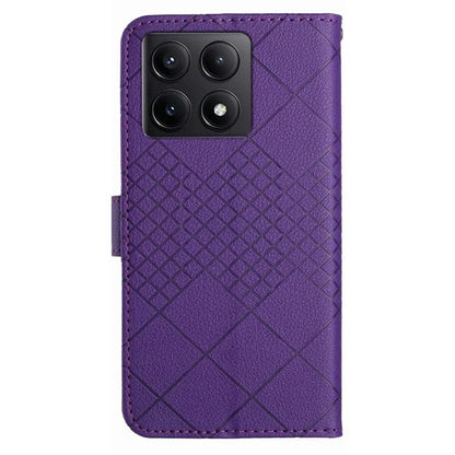 HT06 For Xiaomi 14T Wallet Phone Case Imprint PU Leather Flip Folio Cover