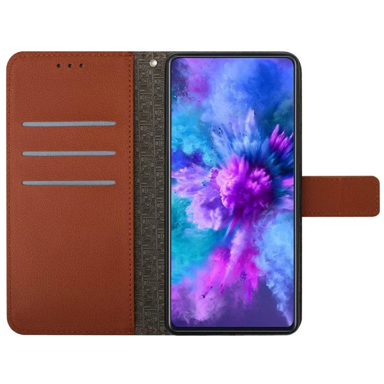 HT06 For Xiaomi 14T Wallet Phone Case Imprint PU Leather Flip Folio Cover