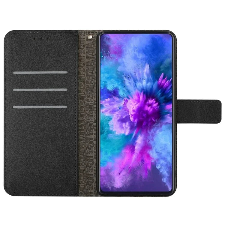 HT06 For Xiaomi 14T Wallet Phone Case Imprint PU Leather Flip Folio Cover