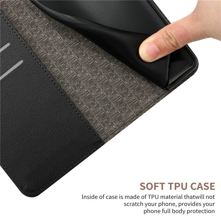 HT06 For Xiaomi 14T Wallet Phone Case Imprint PU Leather Flip Folio Cover