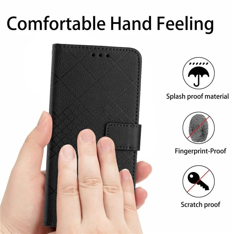 HT06 For Xiaomi 14T Pro Wallet Phone Case Imprint PU Leather Flip Folio Cover