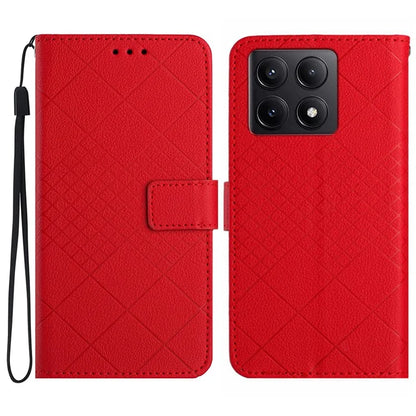 HT06 For Xiaomi 14T Pro Wallet Phone Case Imprint PU Leather Flip Folio Cover