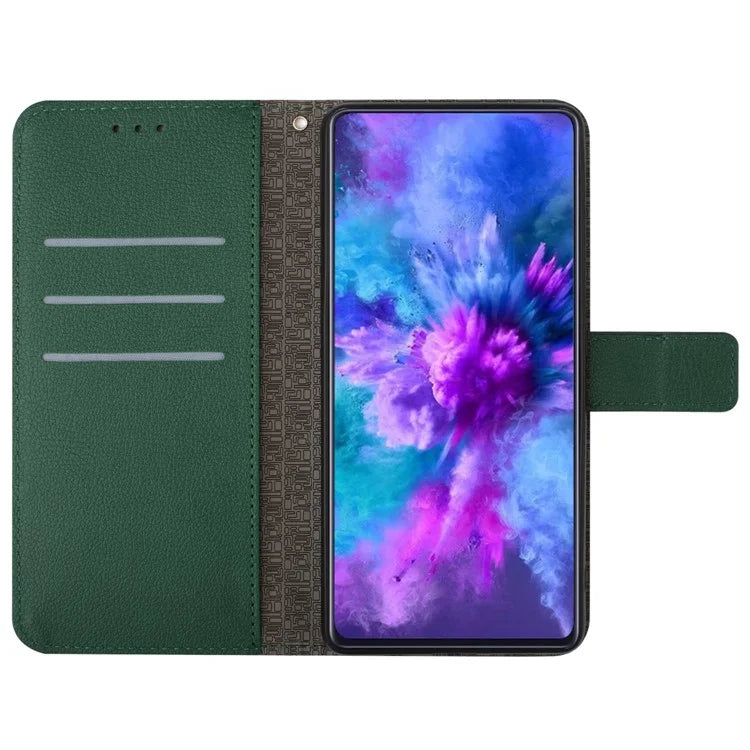 HT06 For Xiaomi 14T Pro Wallet Phone Case Imprint PU Leather Flip Folio Cover