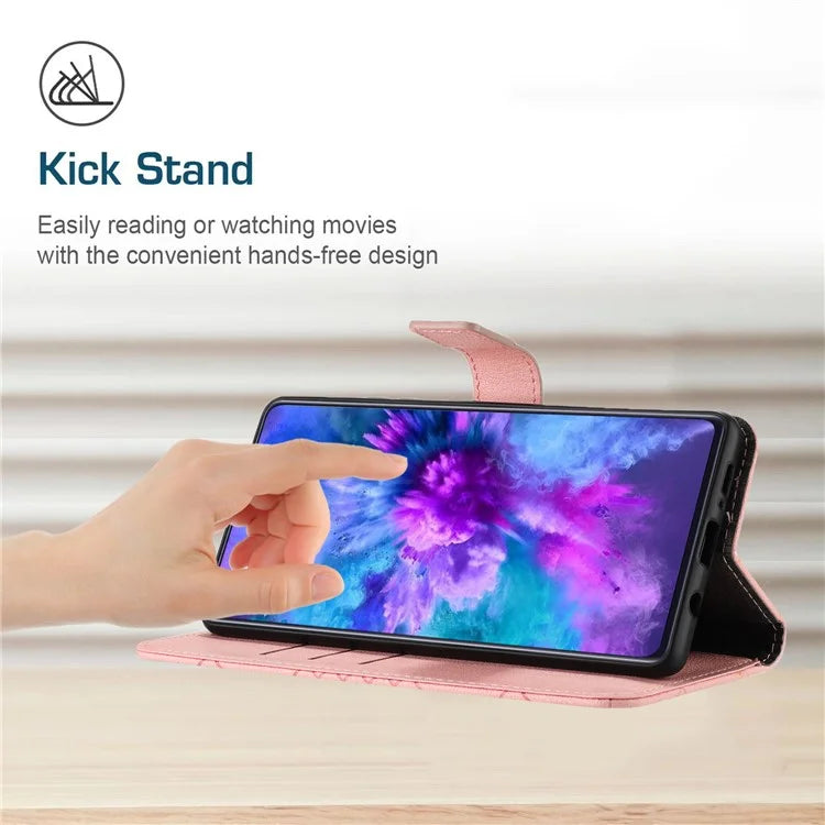HT06 For Xiaomi 14T Pro Wallet Phone Case Imprint PU Leather Flip Folio Cover