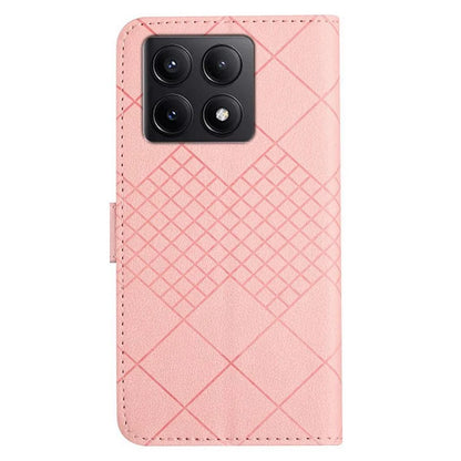 HT06 For Xiaomi 14T Pro Wallet Phone Case Imprint PU Leather Flip Folio Cover