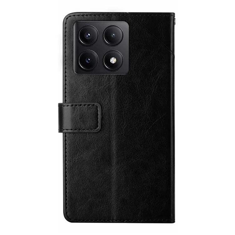 HT01 For Xiaomi 14T Pro Case Y-Shaped Lines Imprint Leather Phone Cover