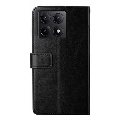 HT01 For Xiaomi 14T Pro Case Y-Shaped Lines Imprint Leather Phone Cover