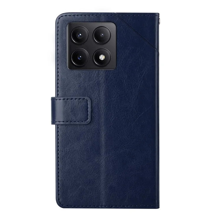 HT01 For Xiaomi 14T Pro Case Y-Shaped Lines Imprint Leather Phone Cover