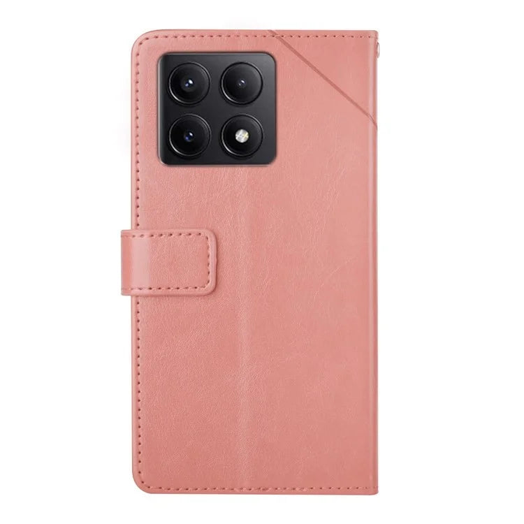 HT01 For Xiaomi 14T Pro Case Y-Shaped Lines Imprint Leather Phone Cover