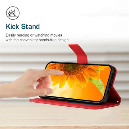 HT04 For Xiaomi 14T Pro Case Sunflower Imprint Leather Wallet Phone Cover with Wrist Strap