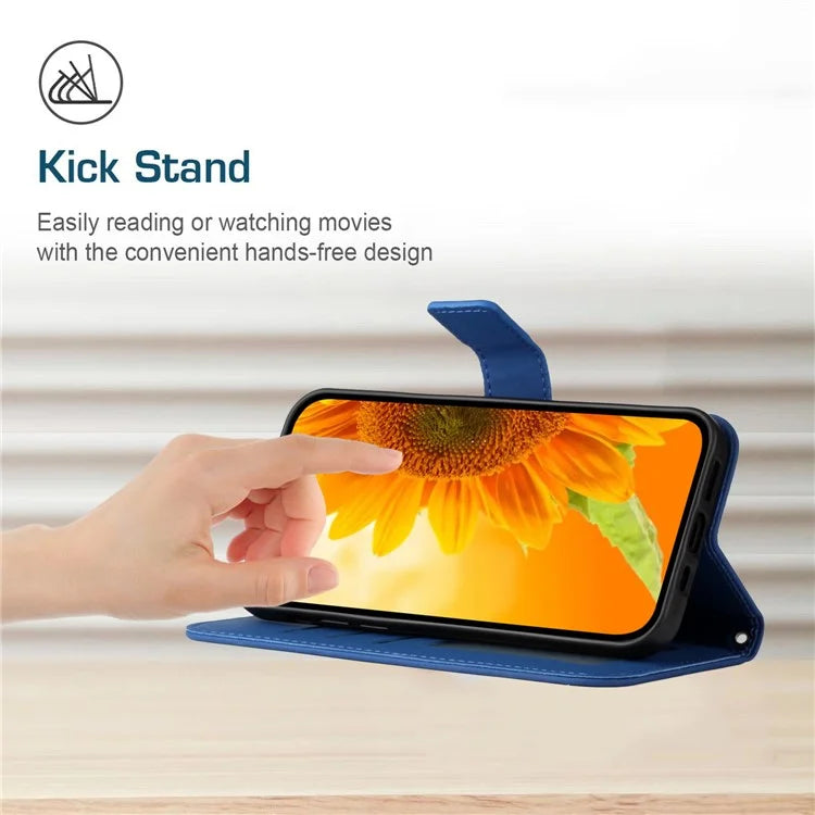 HT04 For Xiaomi 14T Pro Case Sunflower Imprint Leather Wallet Phone Cover with Wrist Strap