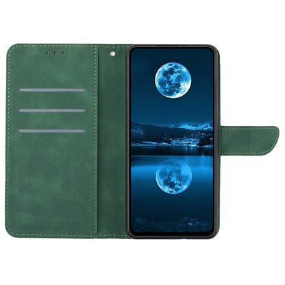 HT05 For Xiaomi 14T Pro Case Skin-Touch Lines PU Leather Flip Phone Cover