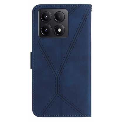 HT05 For Xiaomi 14T Pro Case Skin-Touch Lines PU Leather Flip Phone Cover