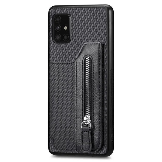 For Samsung Galaxy A51 5G SM-A516 Case Leather+PC+TPU Zipper Wallet Phone Shell