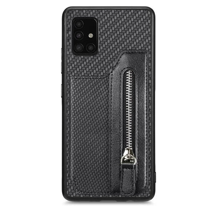 For Samsung Galaxy A51 5G SM-A516 Case Leather+PC+TPU Zipper Wallet Phone Shell