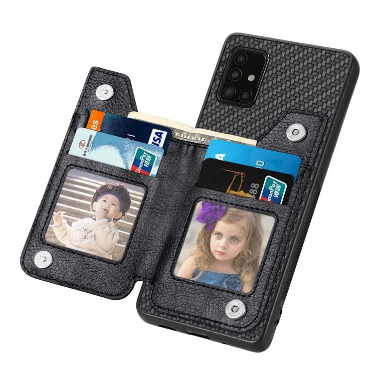For Samsung Galaxy A51 5G SM-A516 Case Leather+PC+TPU Zipper Wallet Phone Shell