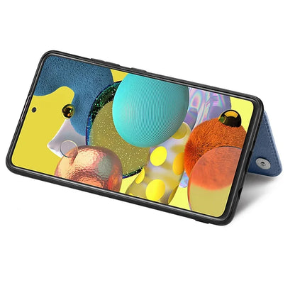 For Samsung Galaxy A51 5G SM-A516 Case Leather+PC+TPU Zipper Wallet Phone Shell