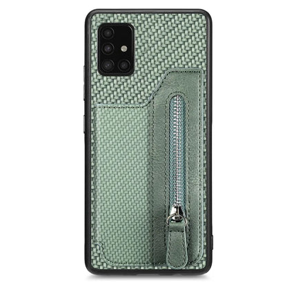 For Samsung Galaxy A51 5G SM-A516 Case Leather+PC+TPU Zipper Wallet Phone Shell