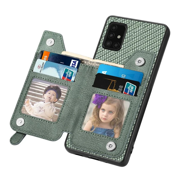For Samsung Galaxy A51 5G SM-A516 Case Leather+PC+TPU Zipper Wallet Phone Shell