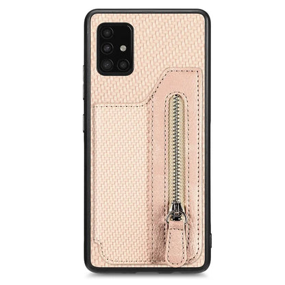 For Samsung Galaxy A51 5G SM-A516 Case Leather+PC+TPU Zipper Wallet Phone Shell