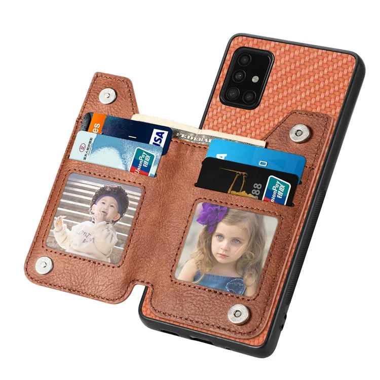 For Samsung Galaxy A51 5G SM-A516 Case Leather+PC+TPU Zipper Wallet Phone Shell