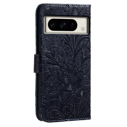 For Google Pixel 8 Pro Case Lace Flowers PU Leather Flip Wallet Phone Cover