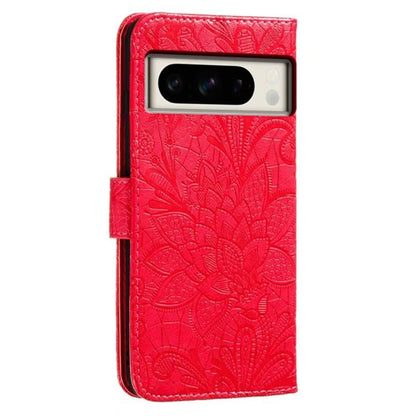 For Google Pixel 8 Pro Case Lace Flowers PU Leather Flip Wallet Phone Cover
