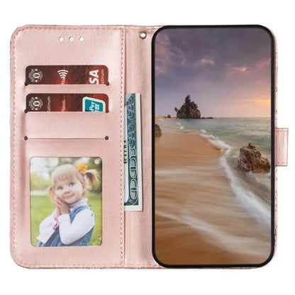 For Samsung Galaxy S24 FE Case Lace Flowers PU Leather Flip Wallet Phone Cover
