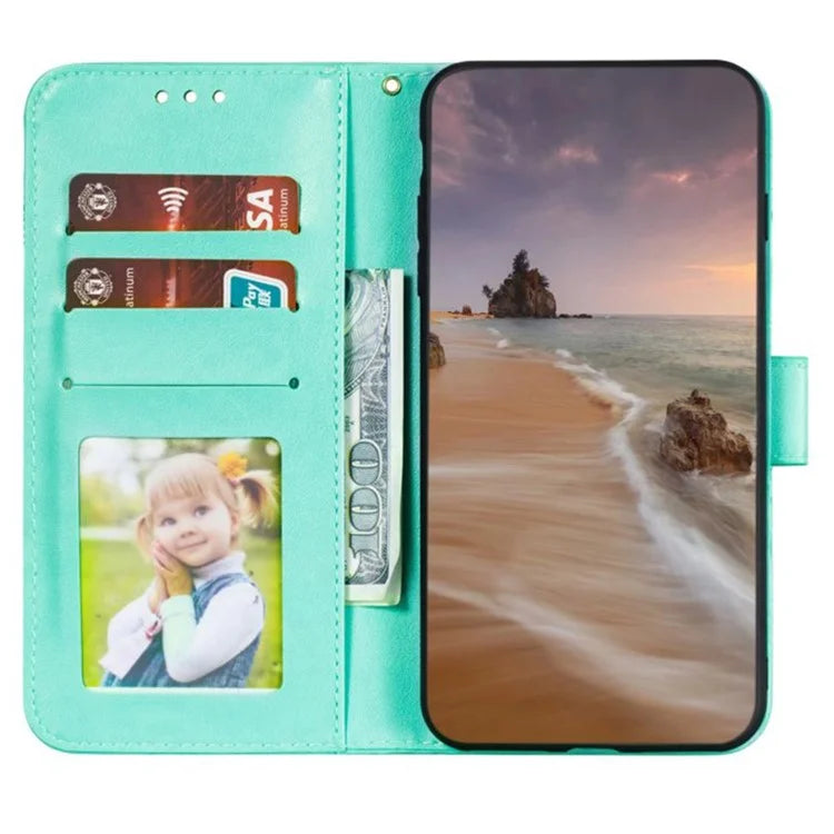 For Samsung Galaxy S24+ Case Lace Flowers PU Leather Flip Wallet Phone Cover