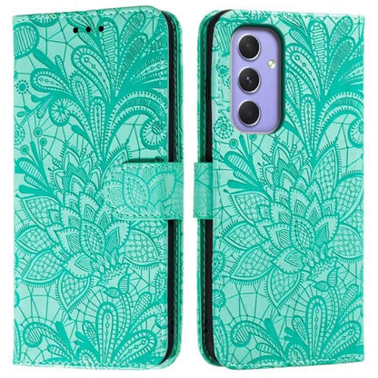 For Samsung Galaxy S24 Case Lace Flowers PU Leather Flip Wallet Phone Cover