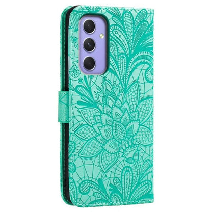For Samsung Galaxy S24 Case Lace Flowers PU Leather Flip Wallet Phone Cover