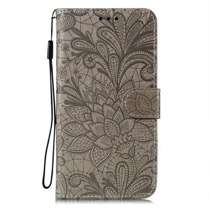 For Samsung Galaxy S24 Case Lace Flowers PU Leather Flip Wallet Phone Cover