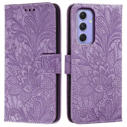 For Samsung Galaxy A05s 4G Case Lace Flowers PU Leather Flip Wallet Phone Cover