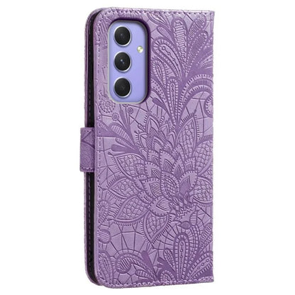 For Samsung Galaxy A05s 4G Case Lace Flowers PU Leather Flip Wallet Phone Cover