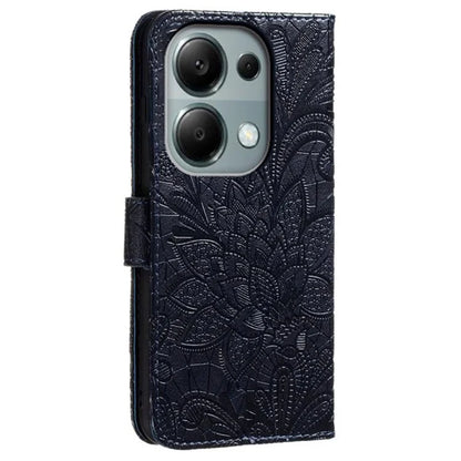 For Xiaomi Redmi Note 13 Pro 4G  /  Poco M6 Pro 4G Case Lace Flowers PU Leather Flip Wallet Phone Cover