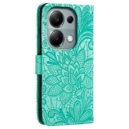 For Xiaomi Redmi Note 13 Pro 4G  /  Poco M6 Pro 4G Case Lace Flowers PU Leather Flip Wallet Phone Cover