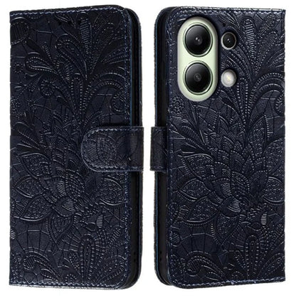 For Xiaomi Redmi Note 13 4G Case Lace Flowers PU Leather Flip Wallet Phone Cover