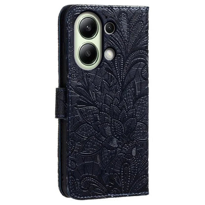 For Xiaomi Redmi Note 13 4G Case Lace Flowers PU Leather Flip Wallet Phone Cover